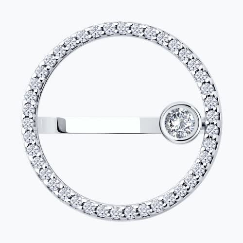 Кольцо из серебра с фианитами из серебро — вид 2