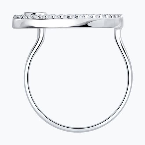 Кольцо из серебра с фианитами из серебро — вид 3