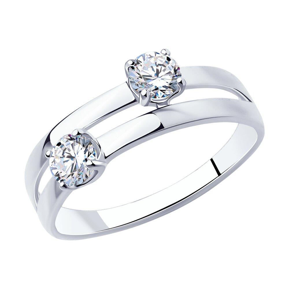 Кольцо из серебра с фианитами - видео на модели