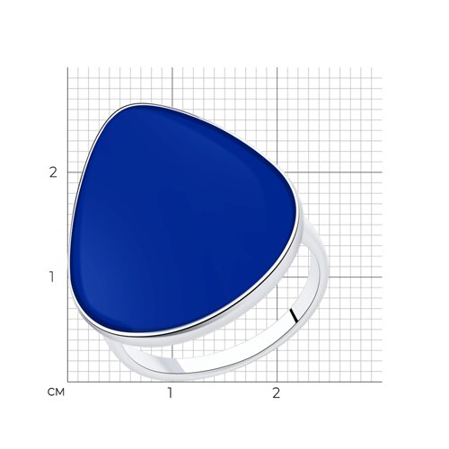 Кольцо из серебра с эмалью из серебро — вид 6