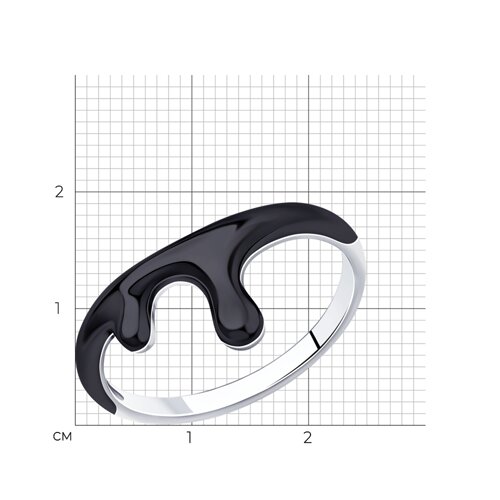 Кольцо из серебра с эмалью из серебро — вид 5