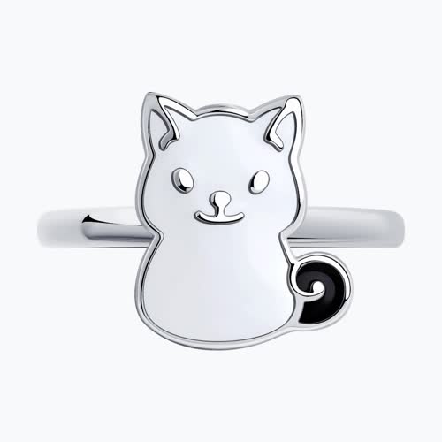 Кольцо из серебра с эмалью из серебро — вид 5