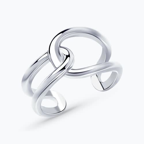 Кольцо из серебра - видео на модели