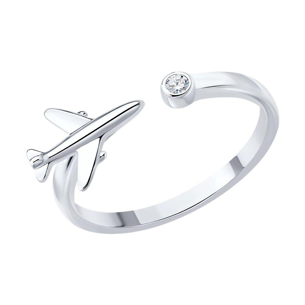 Кольцо из серебра с фианитом - видео на модели