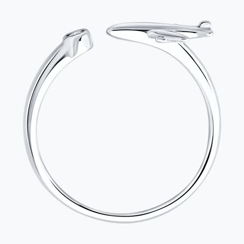 Кольцо из серебра с фианитом из серебро — вид 3