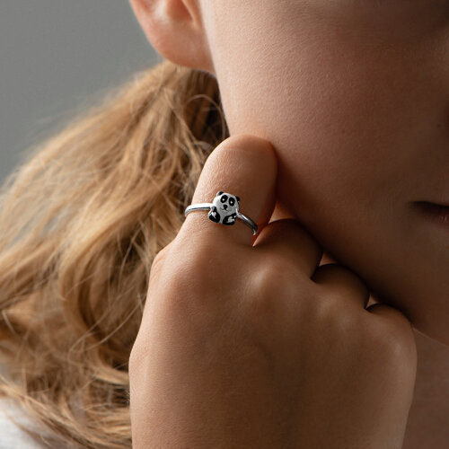 Кольцо из серебра с эмалью из серебро — вид 4