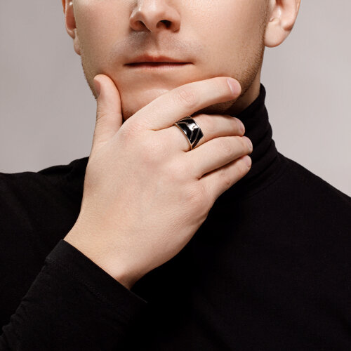 Кольцо из серебра с эмалью из серебро — вид 3