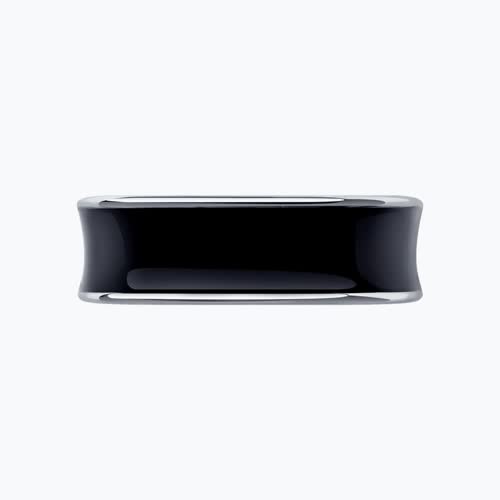 Кольцо из серебра с эмалью из родированное серебро — вид 5