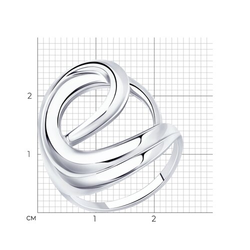 Кольцо из серебра из родированное серебро — вид 4