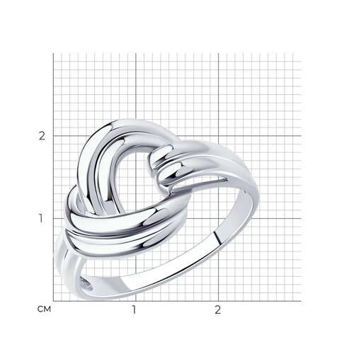 Кольцо из серебра из родированное серебро — вид 4