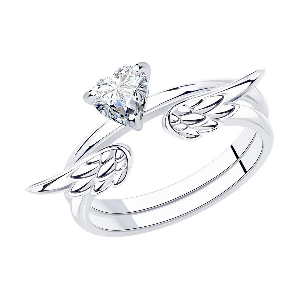 Кольцо из серебра с фианитом - видео на модели