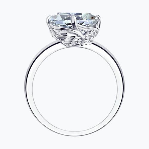 Кольцо из серебра с фианитом из серебро — вид 2