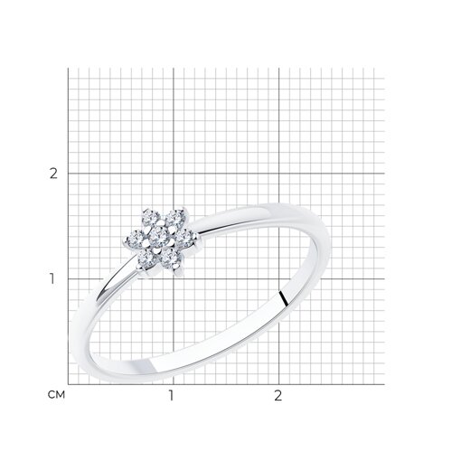 Кольцо из серебра с фианитами из серебро — вид 5