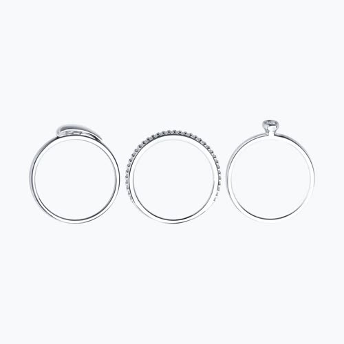 Кольцо из серебра с фианитами из серебро — вид 2