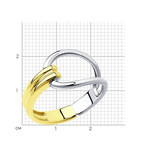 Кольцо из золочёного серебра из серебро — вид 4