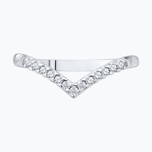 Кольцо из серебра с фианитами из серебро — вид 2