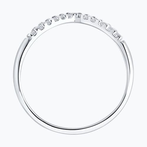 Кольцо из серебра с фианитами из серебро — вид 3