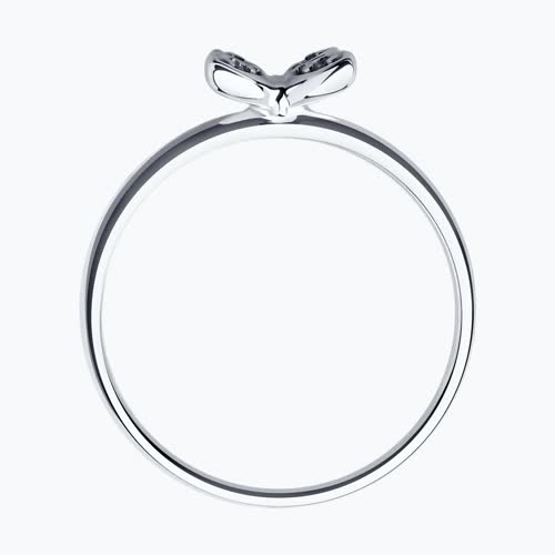 Кольцо из серебра с фианитами из серебро — вид 2