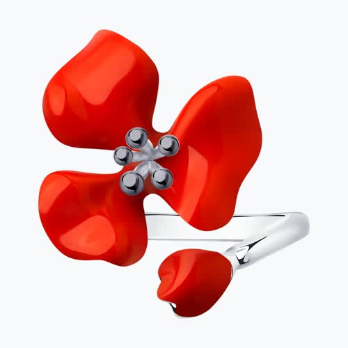 Кольцо из серебра с эмалью из серебро — вид 2