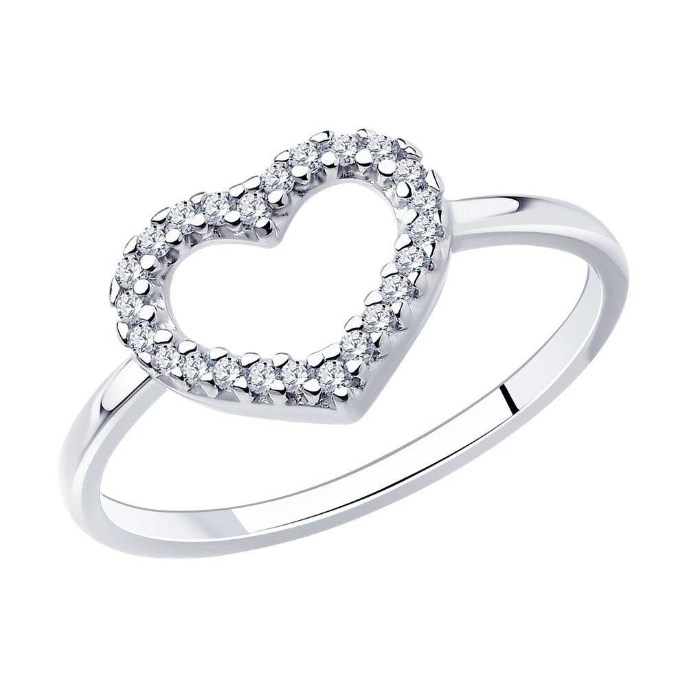 Кольцо из серебра с фианитами - видео на модели