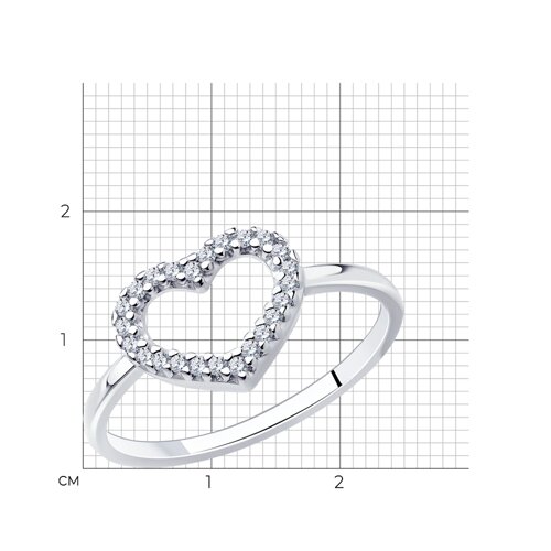 Кольцо из серебра с фианитами из серебро — вид 4