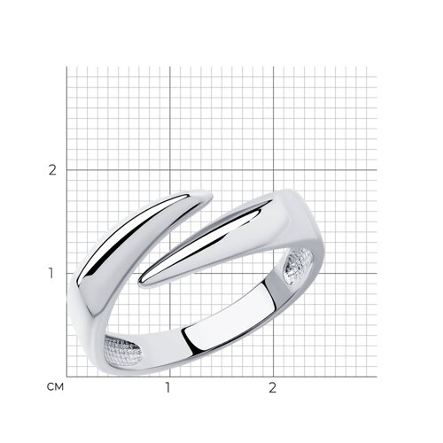 Кольцо из серебра из родированное серебро — вид 2