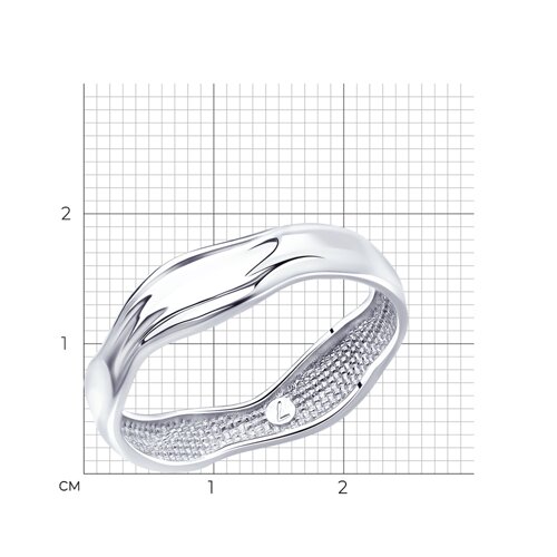 Кольцо из серебра из родированное серебро — вид 2