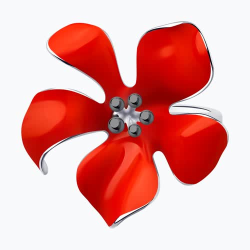 Кольцо из серебра с эмалью из серебро — вид 2