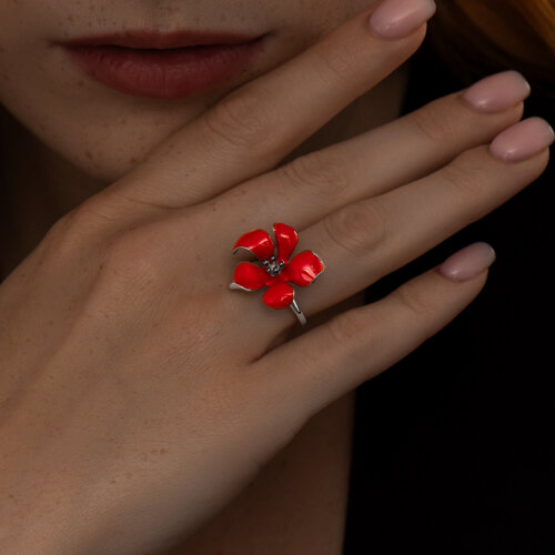 Кольцо из серебра с эмалью из серебро — вид 3