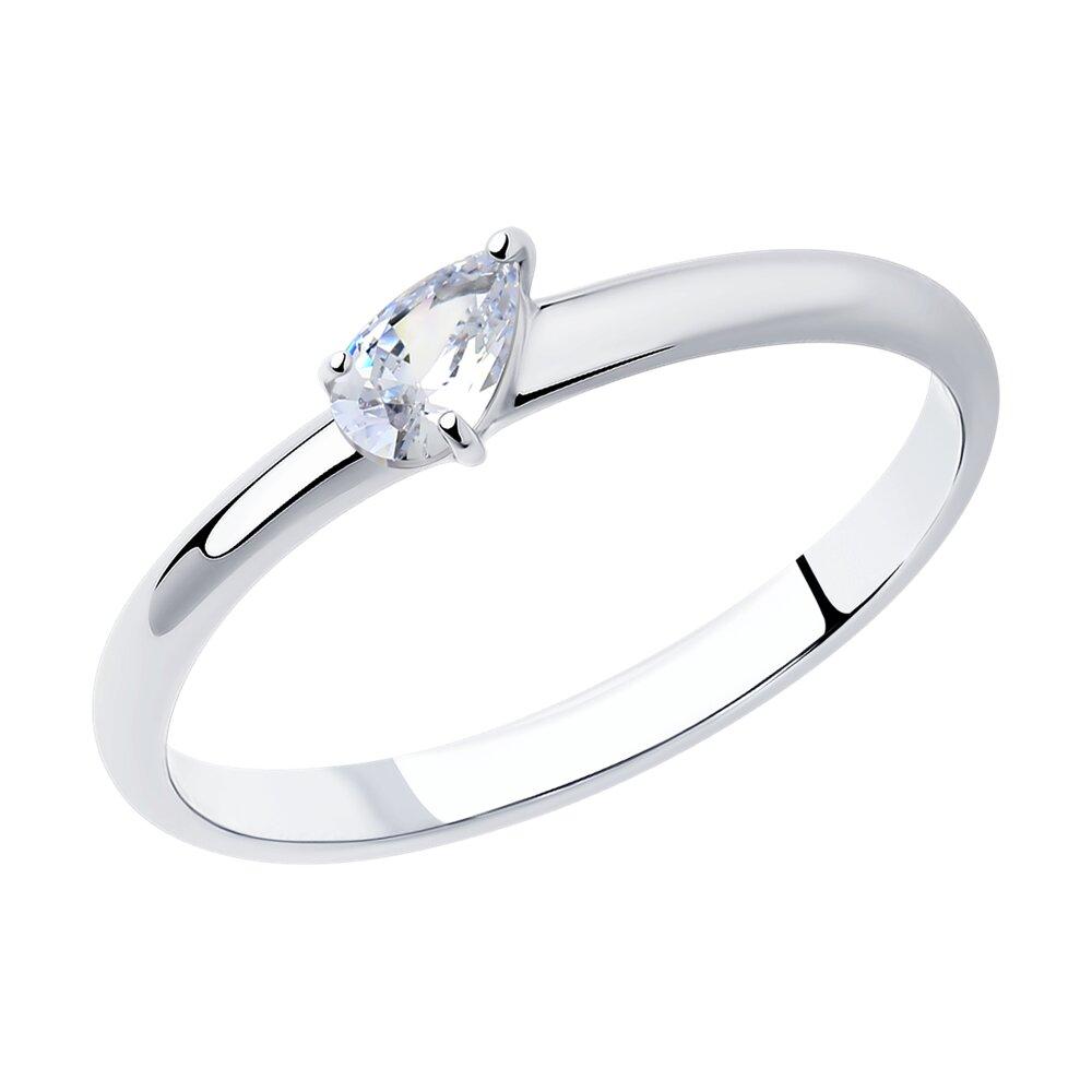 Кольцо из серебра с фианитом - видео на модели