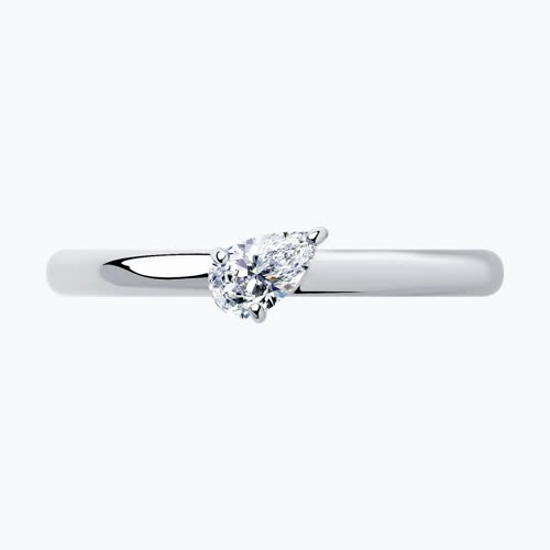 Кольцо из серебра с фианитом из серебро — вид 2