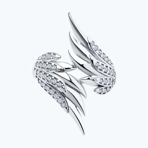 Кольцо из серебра с фианитами из серебро — вид 2