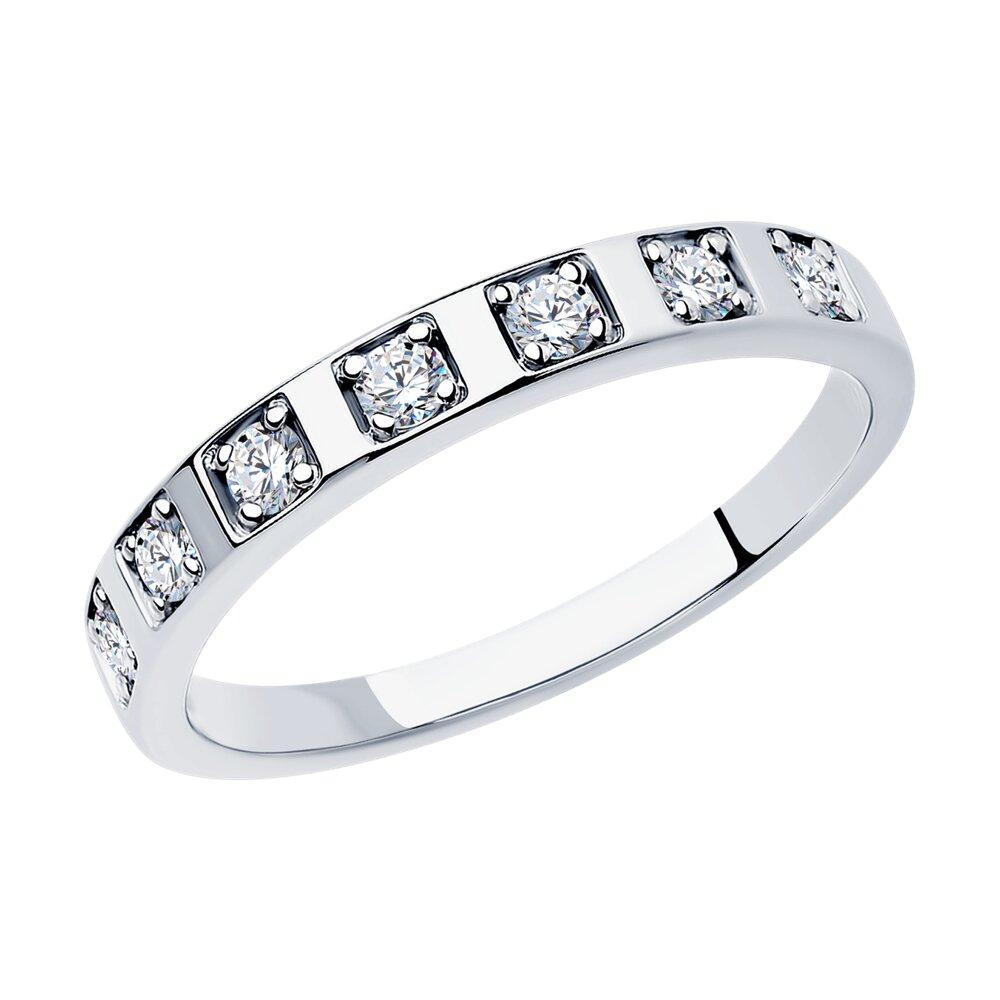 Кольцо из серебра с фианитами из серебро