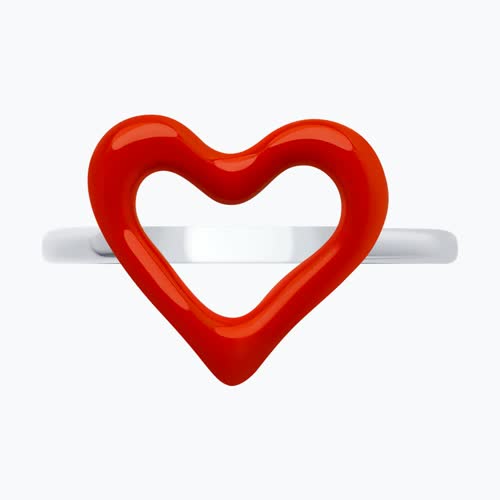 Кольцо из серебра с эмалью из родированное серебро — вид 3