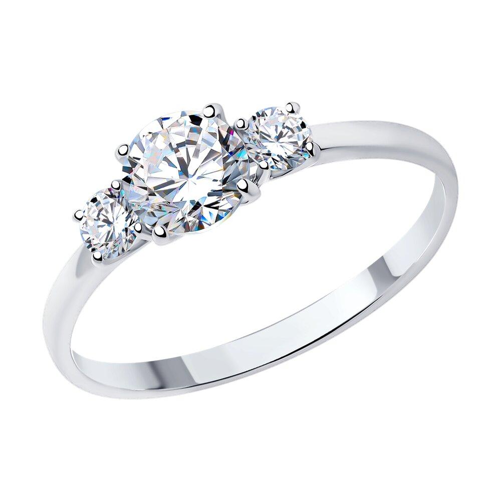 Кольцо из серебра с фианитами - видео на модели