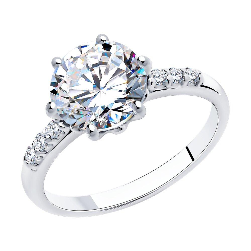 Кольцо из серебра с фианитами - видео на модели