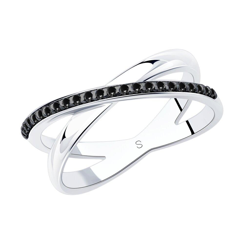 Кольцо из серебра с фианитами - видео на модели