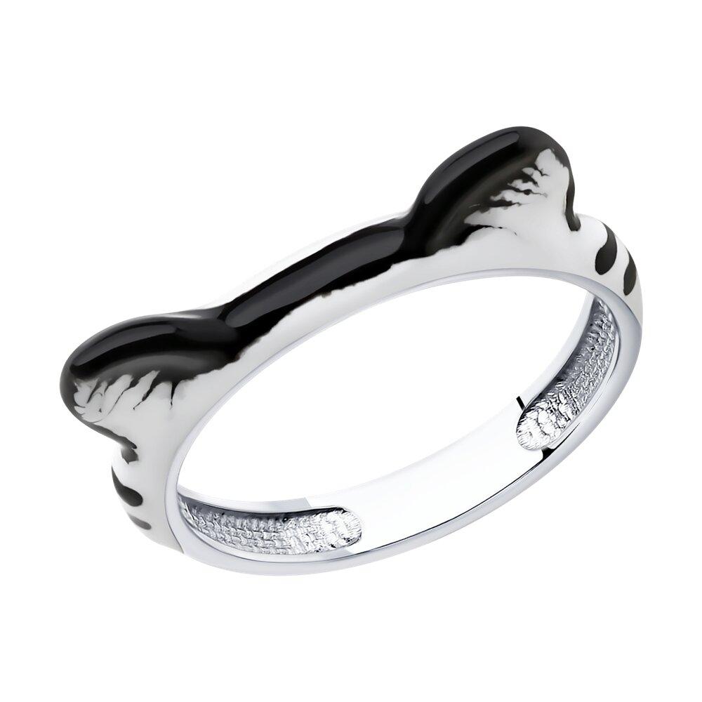 Кольцо из серебра с эмалью - видео на модели