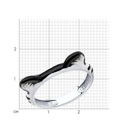 Кольцо из серебра с эмалью из серебро — вид 4