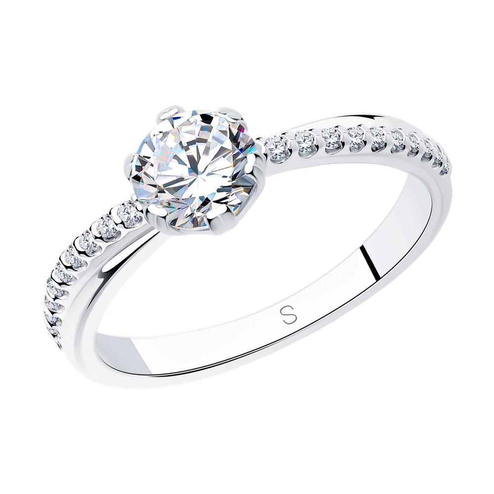 Кольцо из серебра с фианитами - видео на модели