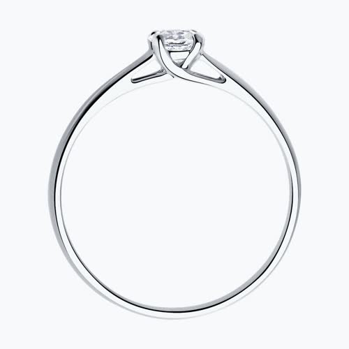 Кольцо из серебра с фианитом из серебро — вид 2