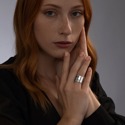 Кольцо из серебра с эмалью из серебро — вид 4