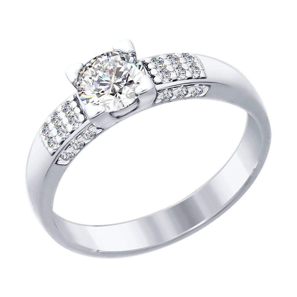 Кольцо из серебра с фианитами - видео на модели