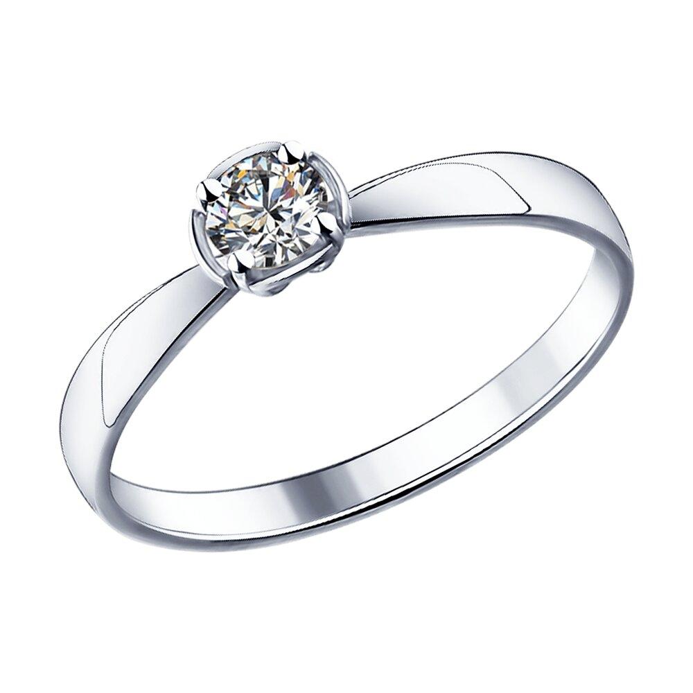 Кольцо из серебра с фианитом - видео на модели