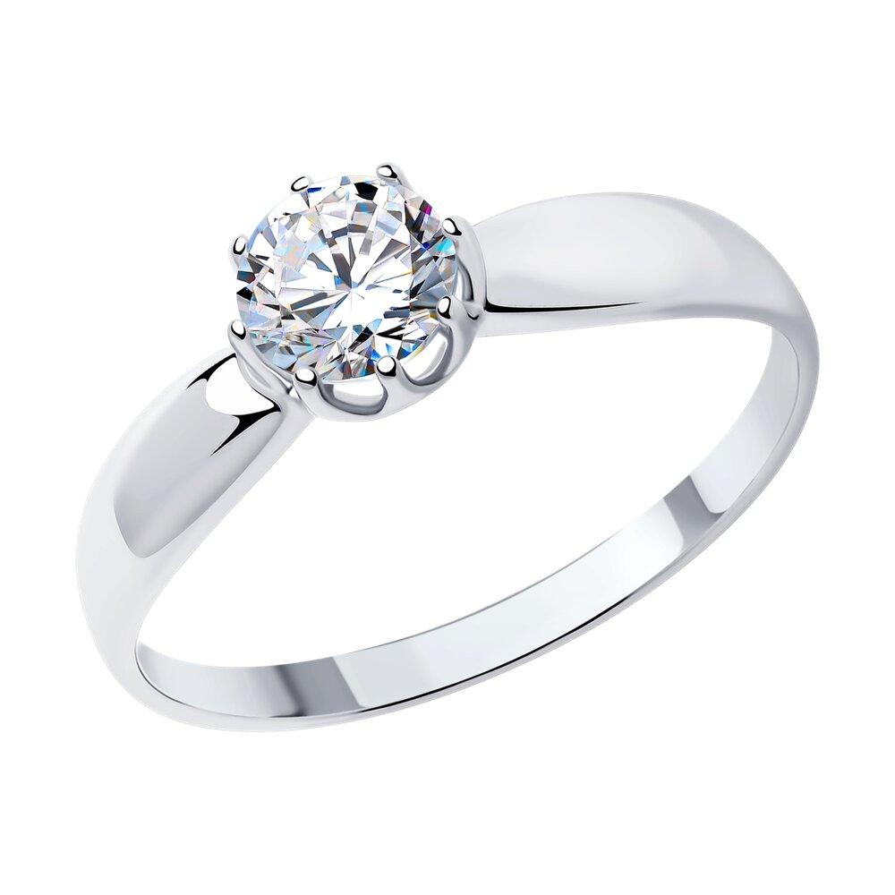 Кольцо из серебра с фианитом - видео на модели