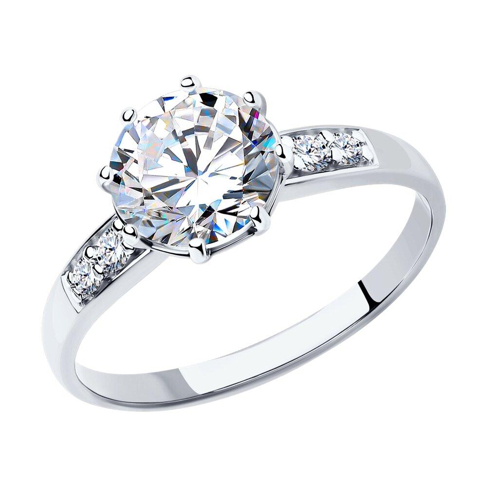 Кольцо из серебра с фианитами - видео на модели