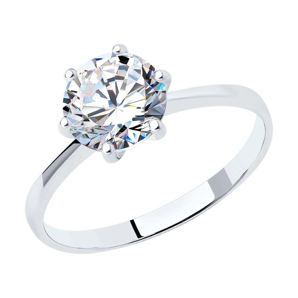 Кольцо из серебра с фианитом - видео на модели