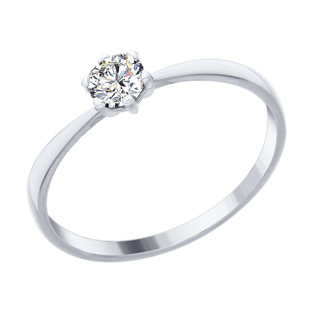 Кольцо из серебра с фианитом - видео на модели