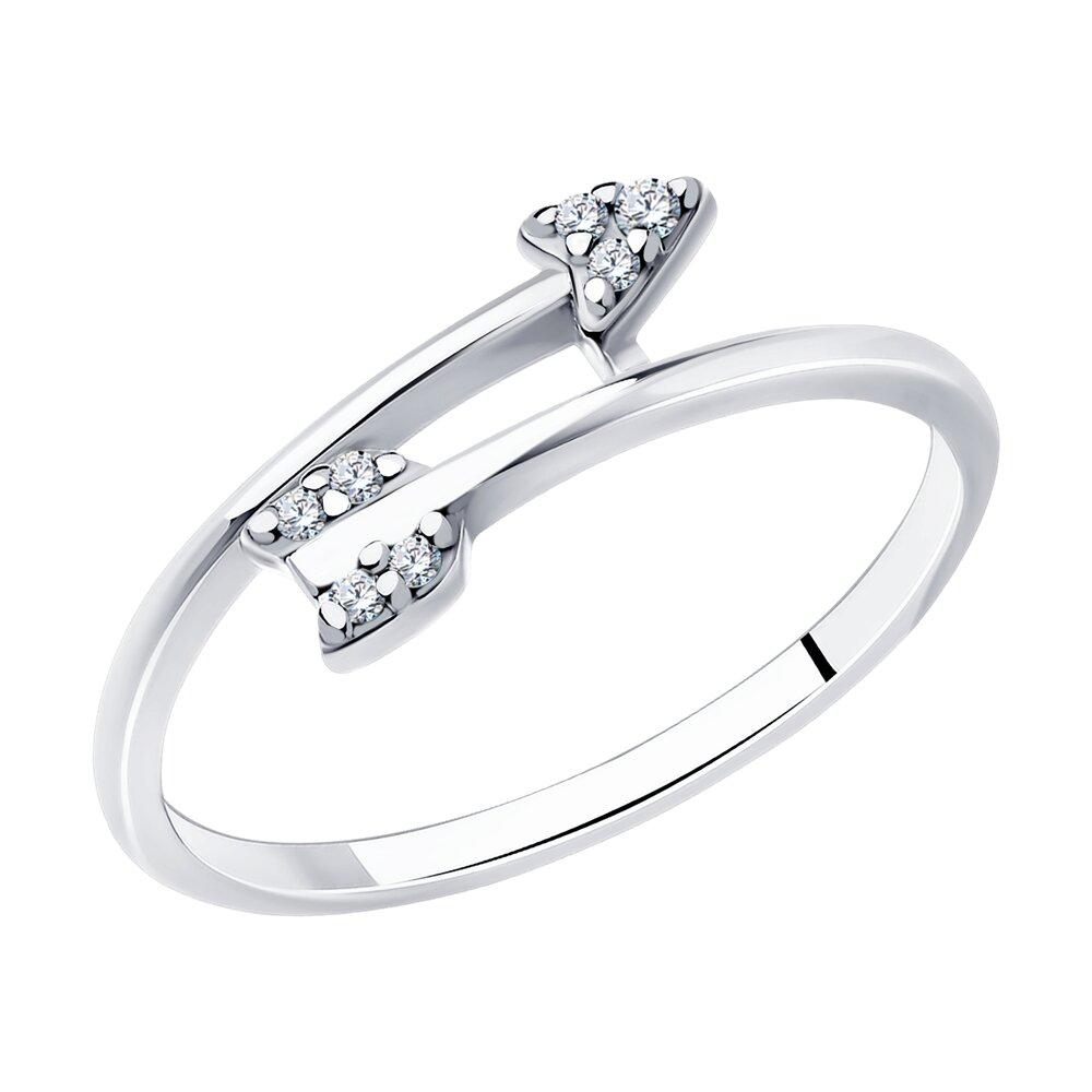 Кольцо из серебра с фианитами - видео на модели