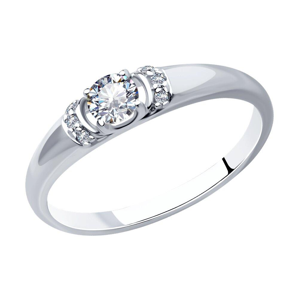 Кольцо из серебра с фианитами - видео на модели